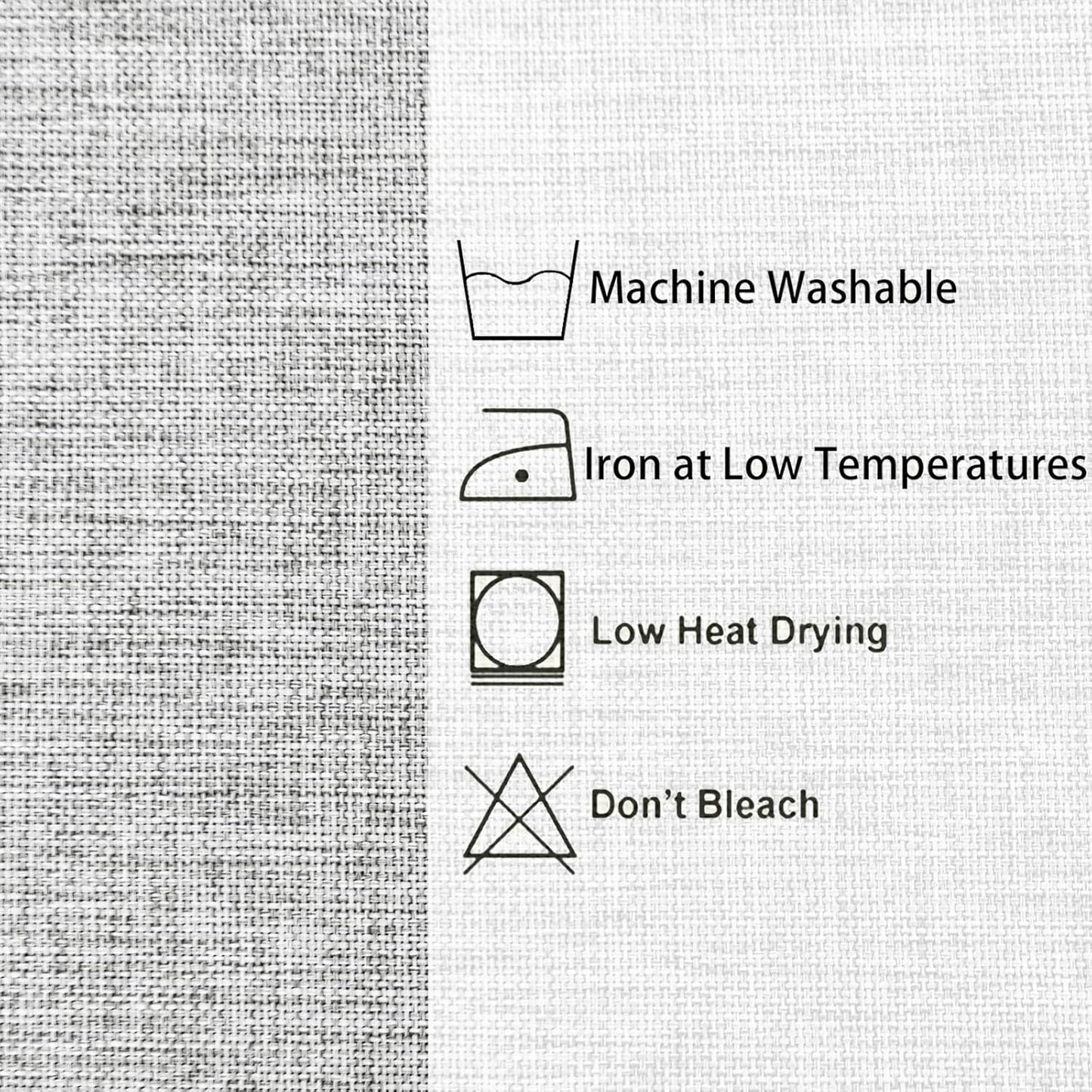 Hiasan Faux Linen Rectangle Tablecloth - Wrinkle and Stain Resistant Washable Table Cloth for Kitchen Dining Room Holiday Table Cover for Dinner, Light Grey, 54 x 108 Inch