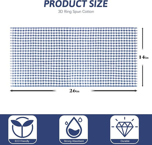 Nialnant 12 Pack Kitchen Towels and Dishcloths Set, Dish Rags for Washing Dishes, 100% Cotton Reusable Cleaning Rag, Quick Drying Dish Towels for Kitchen