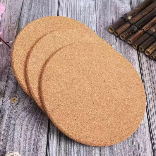 Cork Trivets for Kitchen Worktops, Heat Resistant Mats for Hot Pans and Pots, Non Slip Table Placemats and Coasters for Pot Holders, Dishes, Pans 7.5inch Set of 4