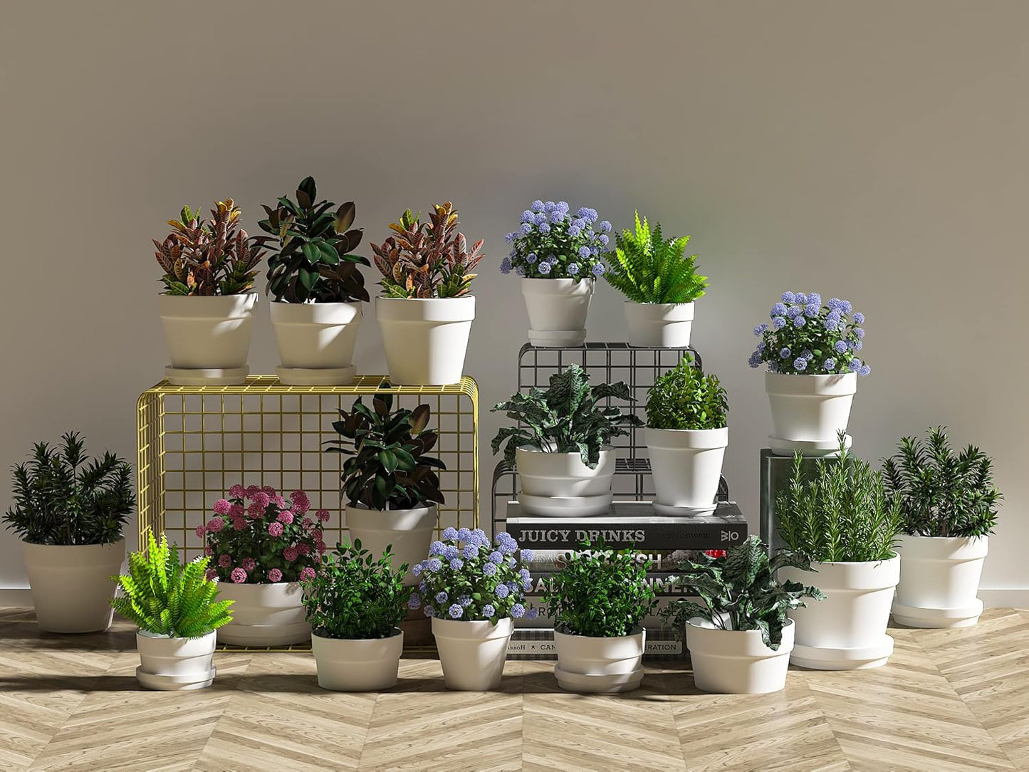 36 PCS Small Mini White Clay Pots with Drainage Holes, 2.5inch Terra Cotta Pot Clay Ceramic Pottery Planter, Succulent Nursery Pot/Cactus Plant Pot, for Indoor/Outdoor Plants, Crafts, Wedding Favor