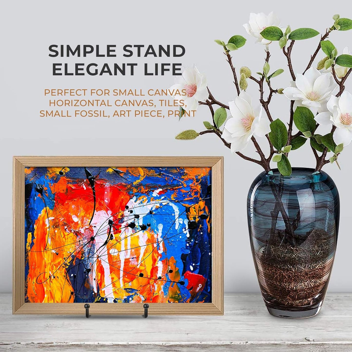 TR-LIFE 3 Pack 4.5 Inch Plate Stands for Display - Easel Holder Stand for Picture Frame, Decorative Platter, Book, Photo