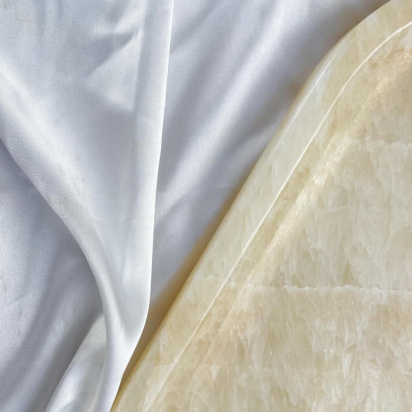 Natural Marble Tray, Stone Vanity Tray for Bathroom & Kitchen Countertop - Organizer for Perfume, Jewelry, Cosmetics 12x6 Inch,Amber