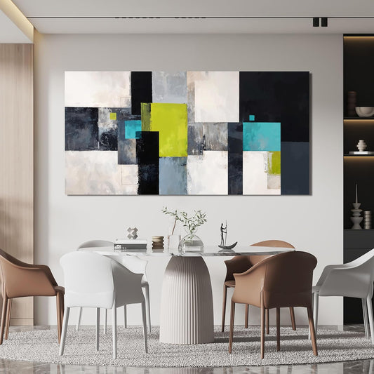 TAIJXAGSG Abstract Canvas Black and White Wall Art Modern Wall Art Pictures For Living Room Artwork For Walls Rectangle Wall Art Prints 20" X 40" Modern Green Wall Art Decor Bedroom Office Decoration