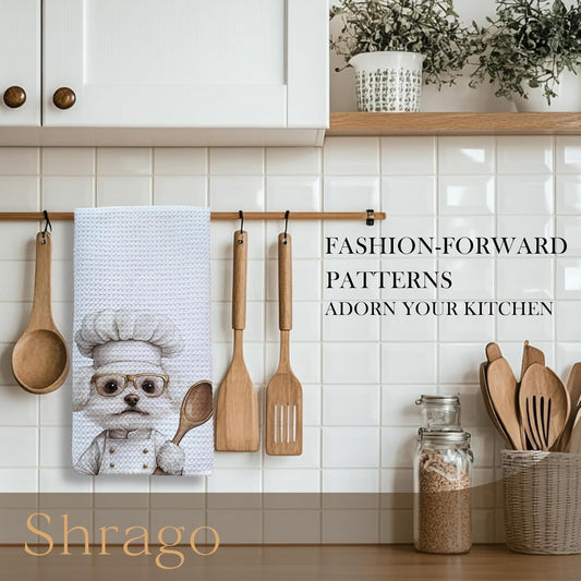 Funny Bichon Frise Dog Kitchen Towels, Bichon Frise Gifts for Women Dish Tea Towels for Kitchen, Dog Lovers Mom Dad Owner Gifts Decorative Hand Towels, 16x24 Inch