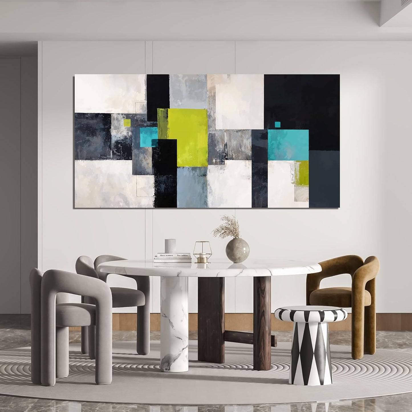 Large Canvas Wall Art Decor Wall Art Pictures for Living Room Black and White Oversized Wall Art Prints 29"X58" Abstract Canvas Art Wall Decor Artwork for Walls Modern Gray Wall Art Home Office Decor