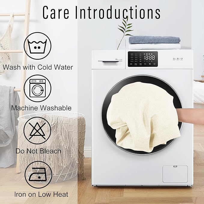 DWCN Rectangle Faux Linen Tablecloth - Textured Waterproof Spill-Proof Wrinkle and Stain Resistant Table Cloth Decorative Fabric Farmhouse Table Cover for Kitchen Dining, 60 x 120 Inch, Champagne