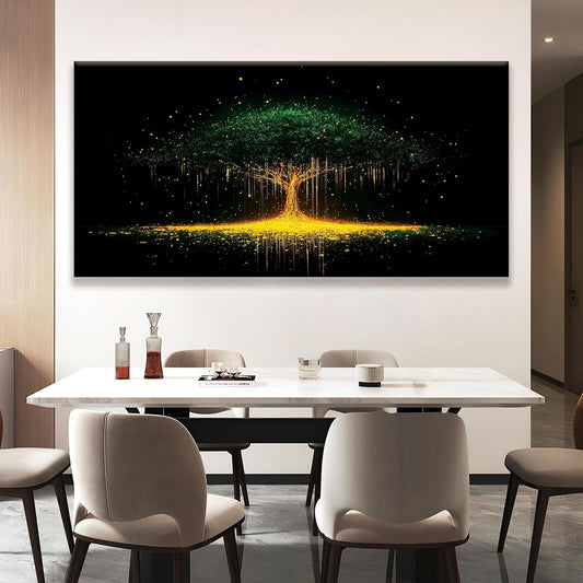 Tsomzxng Large Black And Gold Wall Art For Living Room Canvas Art Wall Decor Modern Minimalist Tree Of Life Wall Art Paintings Pictures For Bedroom Apartment Mural Aesthetic Artwork 29 X 58 In