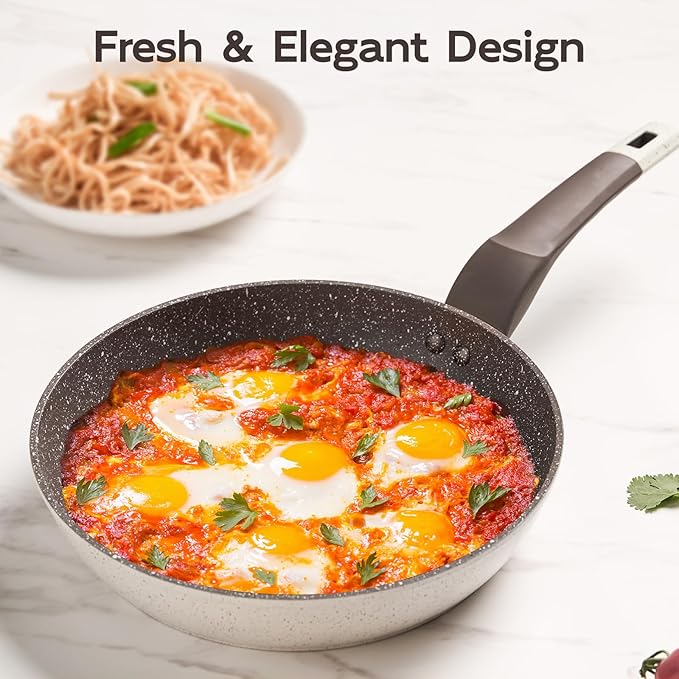 9.4" Ceramic Skillet | Non Stick Frying Pan with Stay-Cool Handle β PFOA-Free, Pefect Egg Pan for Everyday Cooking
