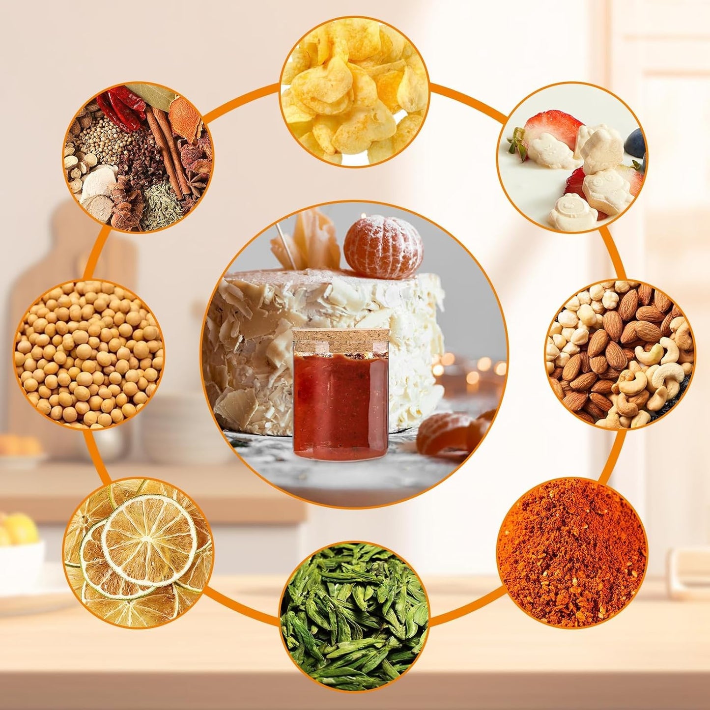 Airtight Glass Storage Containers with cork Lid, for Kitchen Pantry Organization and Storage jar,Ideal for Coffee Beans Snacks Flour Cereal Sugar Tea (2.55in*2pcs and 3.34in*2pcs)