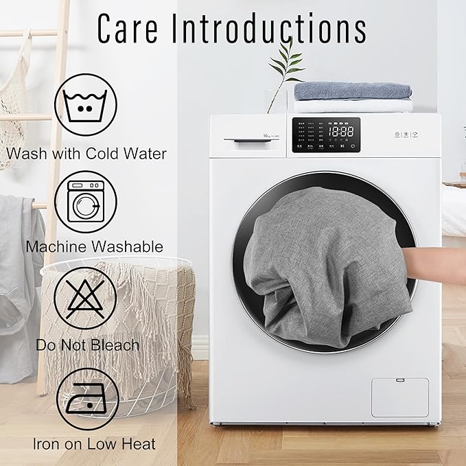 DWCN Rectangle Faux Linen Tablecloth - Textured Waterproof Spill-Proof Wrinkle and Stain Resistant Table Cloth Decorative Fabric Farmhouse Table Cover for Kitchen Dining Party, 60 x 84 Inch, Grey