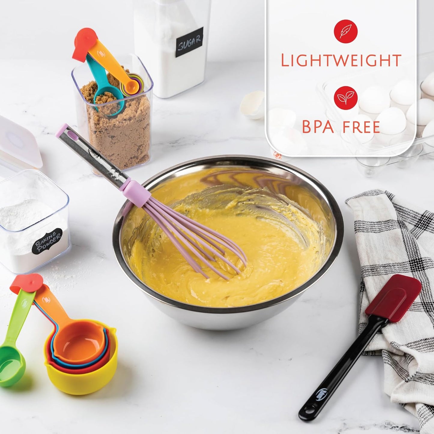 Kitchen Utensils Set 35 PCS Cooking Utensils Set, Nonstick and Heat Resistant Nylon Stainless Steel Silicone Spatula Set - Kitchen Gadgets Home Essentials Kitchen Accessories, Apartment Must Haves