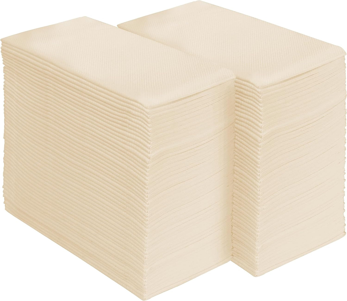 AMERICAN HOMESTEAD Paper Napkins - Ivory Disposable Linen-Like Dinner Napkins - Restaurant-Quality Table Serviettes for Weddings, Parties, and Events - 15.75" x 15.75" - 50 Count