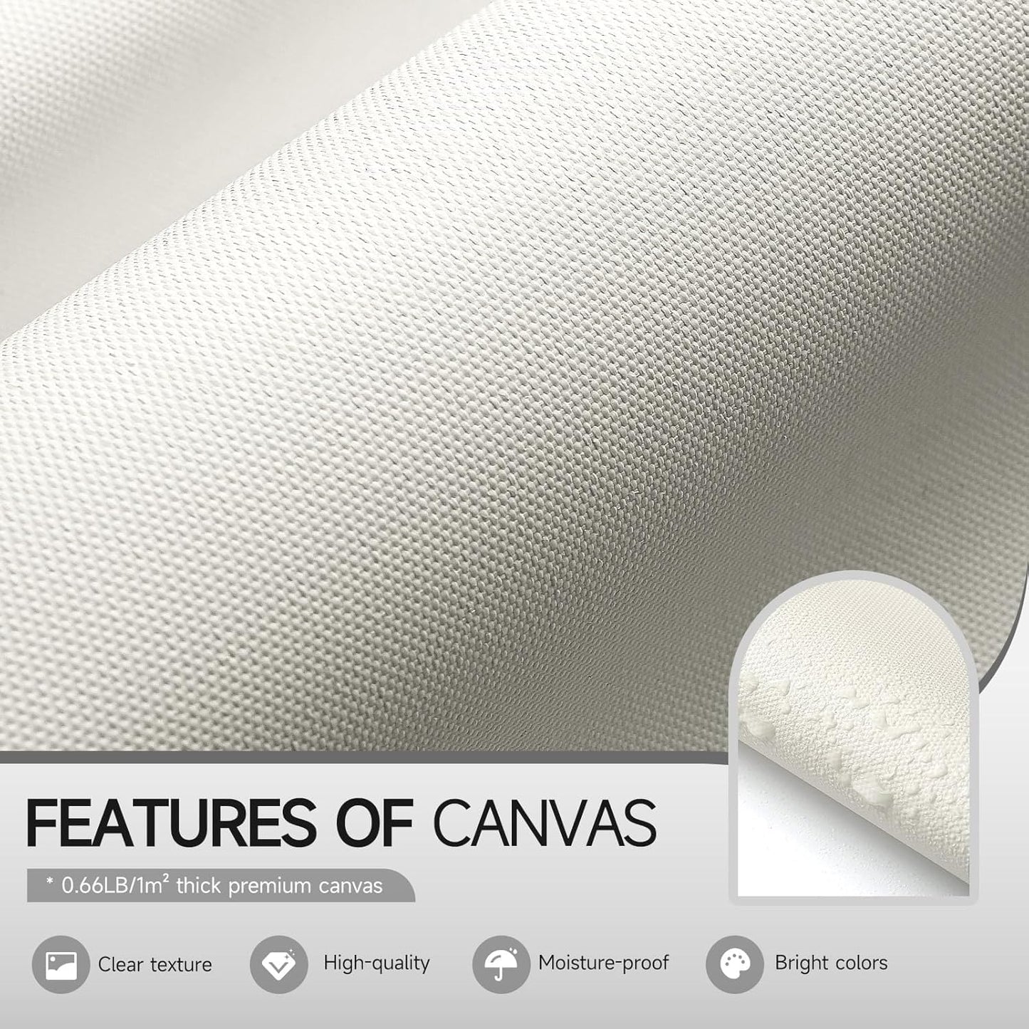 CHATYOUNG Blue Ocean Waves Landscape Wall Art, Beach Moon Sea Waves Night View Modern Canvas Wall Painting for Living Room Bedroom Office Bathroom Birthday Gift Home Decor 20x40 In