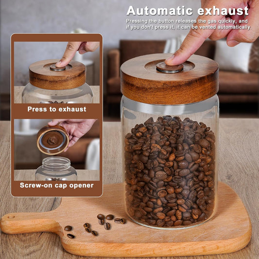 Glass Spice Jars Seasoning Containers Small Glass Jars with Lids Airtight Food Storage Canister for Kitchen Pantry Sugar Tea Coffee Bean Nuts Cookies Herbs Salt (30oz(900ml)*1 pack)