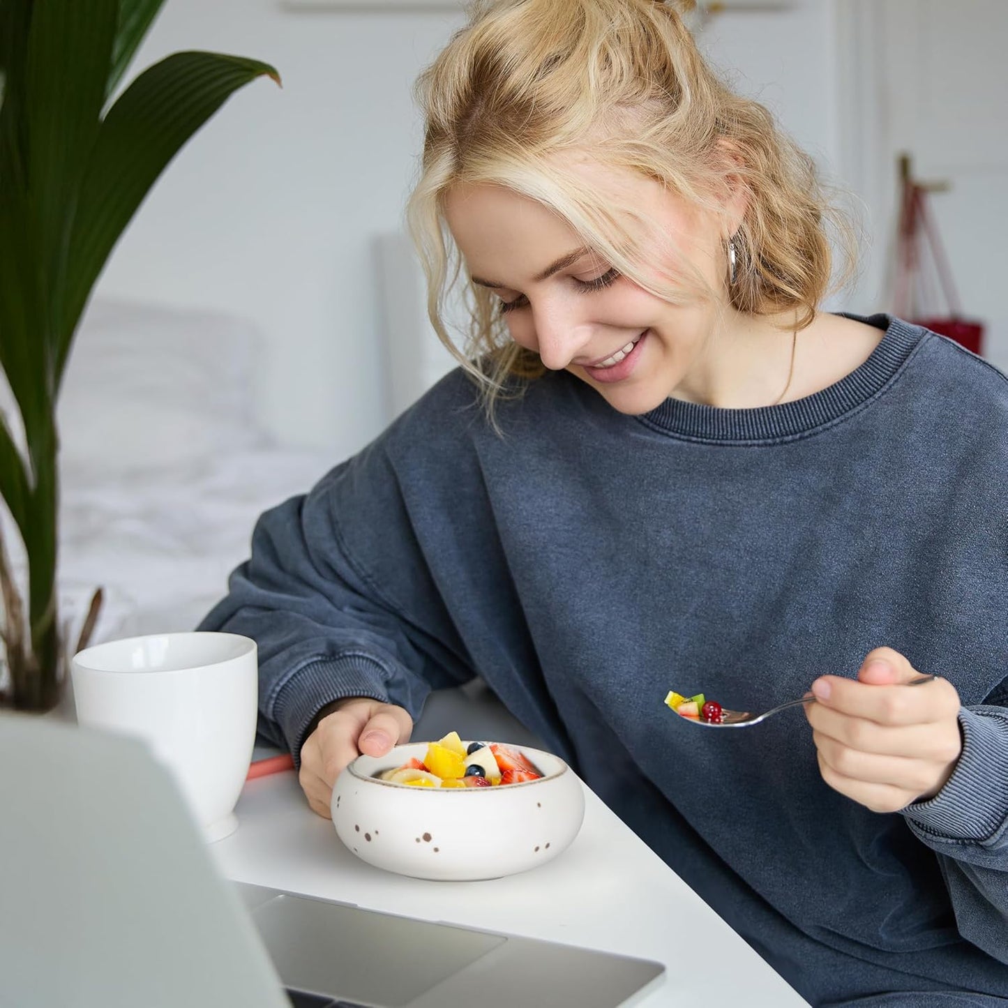 Small Hand Craft Dessert Bowls - 13.5 oz, Set of 6 - Microwave, Oven, Dishwasher Safe, Ice Cream, Soup, Snacks, Rice, Cereal, Chili, Side Dishes Dips, Ideal Gift - Classic Assorted Colors