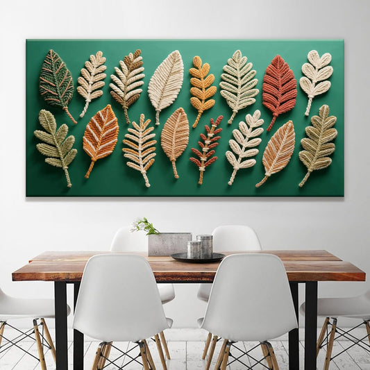 Tsomzxng Large Boho Wall Art For Living Room Green Bohemian Feather Wall Art Modern Canvas Art Wall Decor 29" X 58" Painting Abstract Wall Art Print Picture For Bedroom Office Home Decoration