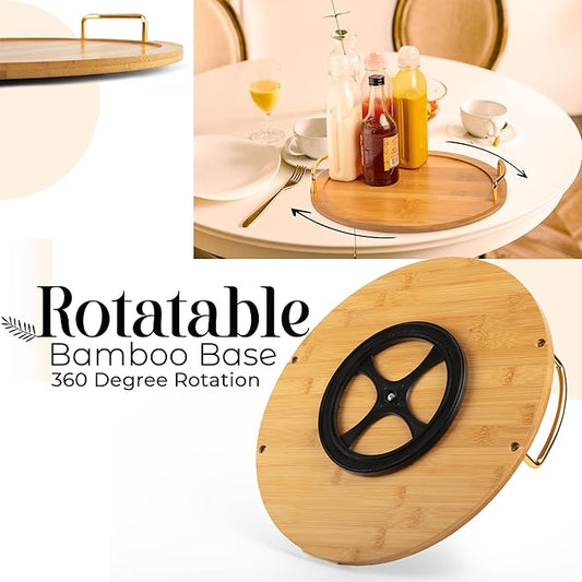 Chip and Dip Serving Set, 13.5" Serving Platters and Trays, Appetizer Serving Tray, Divided Serving Tray, Party Serving Relish Trays and Platters, Lazy Susan Taco Bar, Lazy Susan Serving Platter