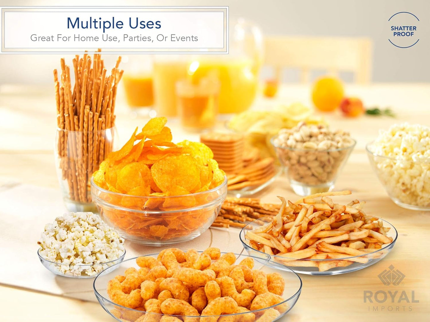 Royal Imports 11" Clear Plastic Saucer Plant Drip Tray, Low Pie Plate, Floral Flower Dish, Wedding, Party, Home and Holiday Decor, 6 Pack