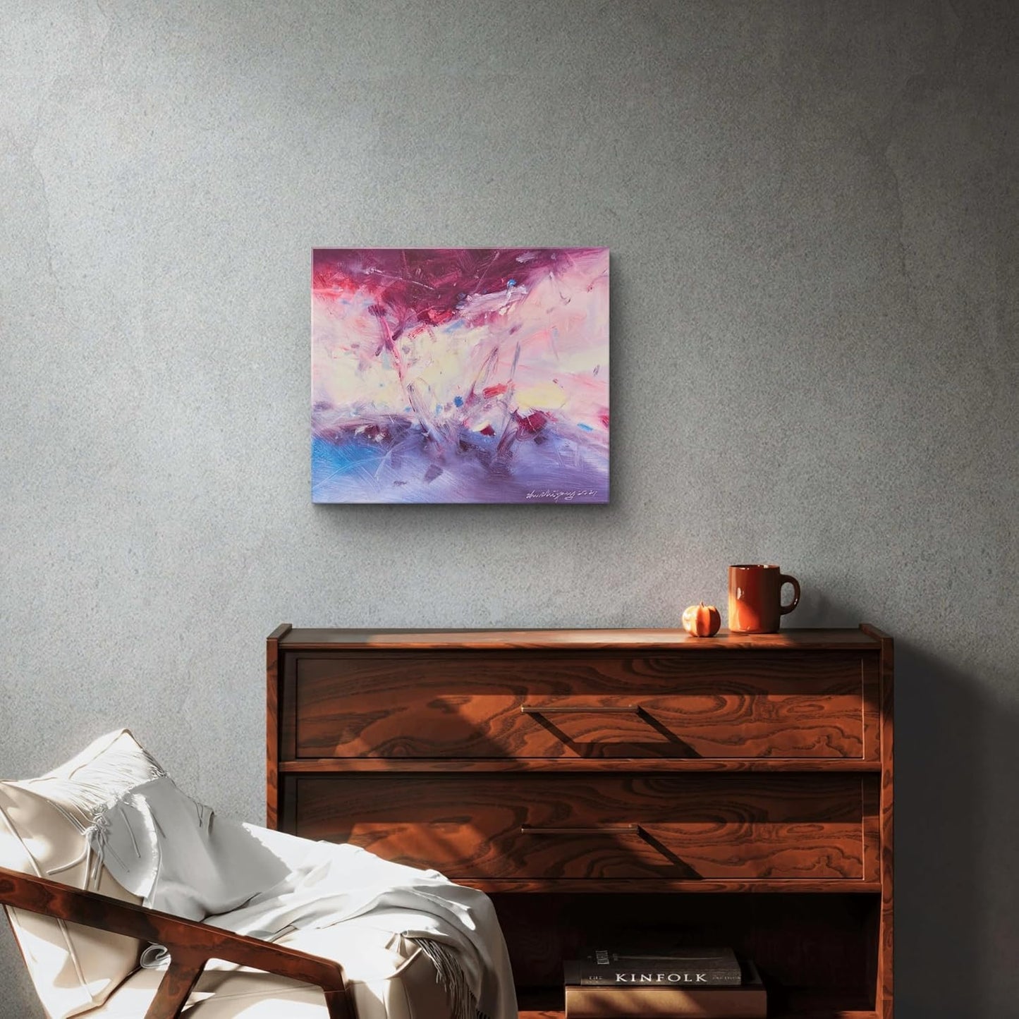 Gloliv Canvas Wall Art – Abstract Wall Decor Painting, Artist-Authorized Reproduction Canvas Prints, Modern Wall Art Decor for Living Room, Bedroom, or Office 14"x11"