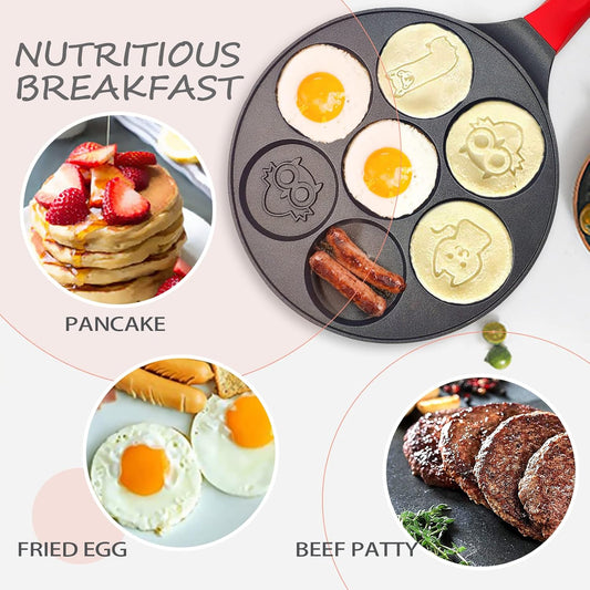 Egg Pan Omelette Pan Pancake Pan Maker Nonstick Egg Cooker Skillet for Pancakes Cookies Burgers Breakfast Pan