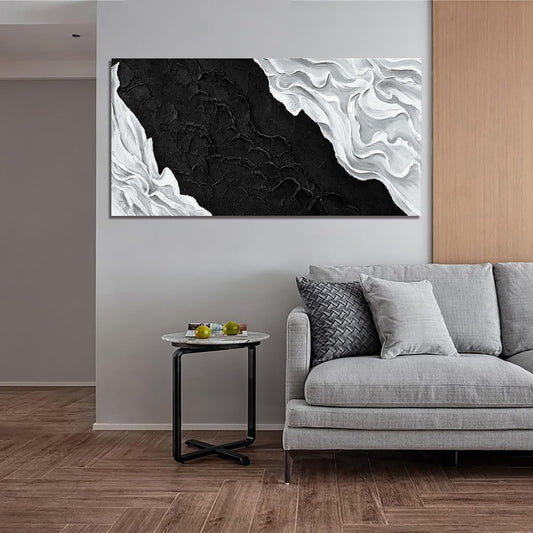 YISXINOAG Abstract Wall Art Small Size Canvas Art Wall Decor Artwork abstract wall decor Modern Minimalist Decor Canvas Painting Black And White Bathroom Wall Decor For Bedroom Office 20" X 40"