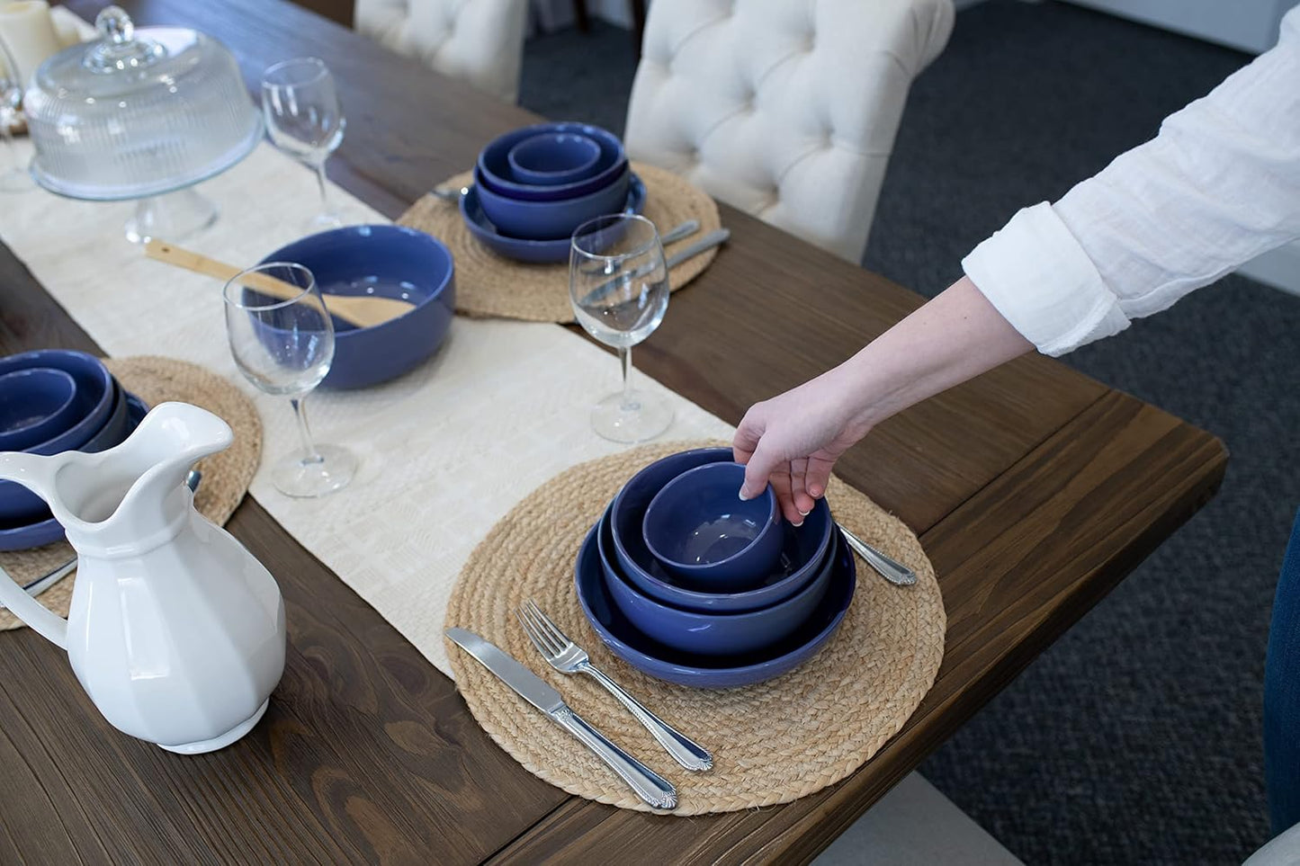 Elanze Designs Bistro Glossy Ceramic 4 inch Cute and Small Dessert Bowls Set of 4 - Perfect for Everyday uses from Snacks, Ice Cream, Candy and Treats, Violet Purple