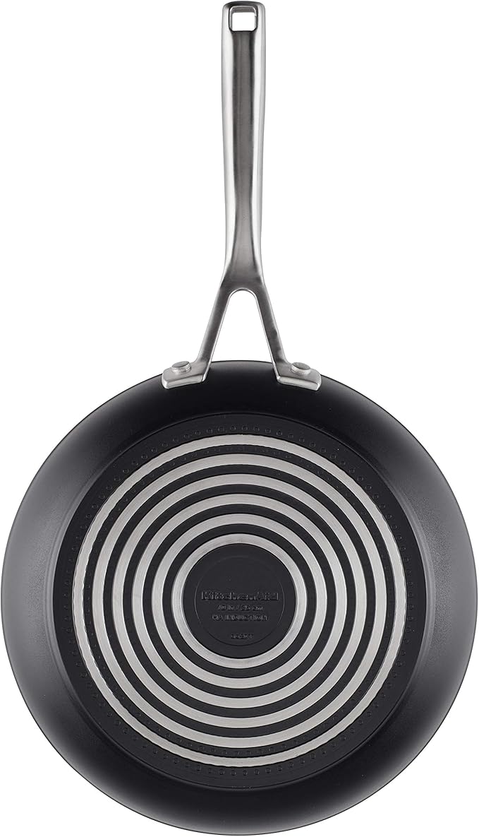 KitchenAid Hard Anodized Induction Nonstick Fry Pan/Skillet with Lid, 10 Inch, Matte Black