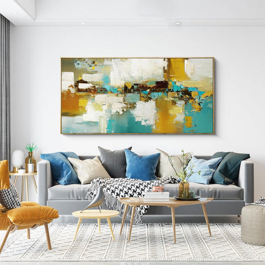 XLSJERST Large Framed Wall Art - Paintings Wall Decor Abstract Canvas Wall Art Artwork for Bedroom Huge Wall Pictures for Living Room Bedroom 40x20 Inches