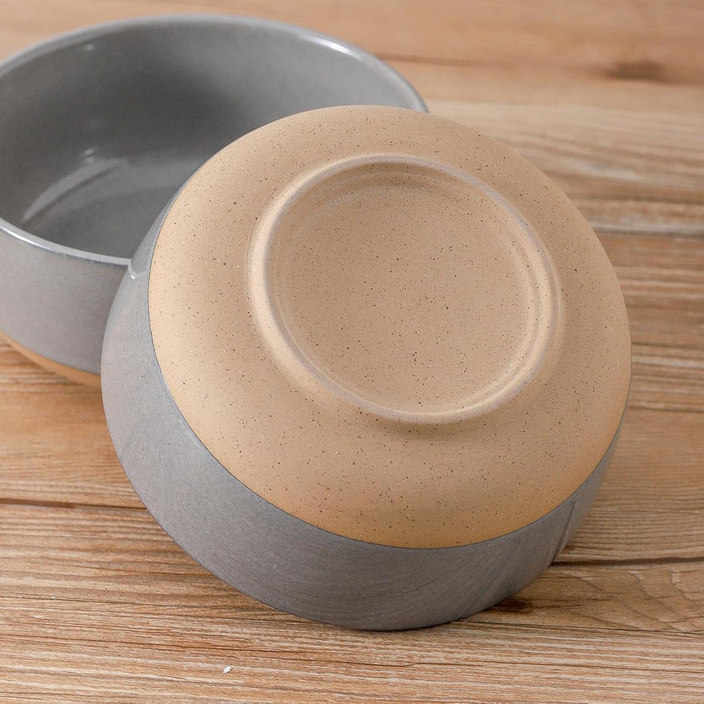 Ceramic Soup Bowls Set of 6,30 Ounce Stoneware Cereal Bowl,Porcelain Nesting Bowls for Oatmeal,Popcorn,Soup,Pasta,Fruit,Housewarming Gift,Microwave & Dishwasher Safe,Gray