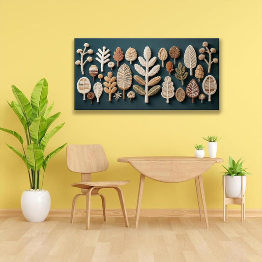 Tsomzxng Canvas Art Wall Decor Boho Wall Art For Living Room Modern Century Canvas Prints Dark Green Wall Art Multicolor Painting Picture For Bedroom Nursery Backdrop Home Wall Decor 24x48 Inch