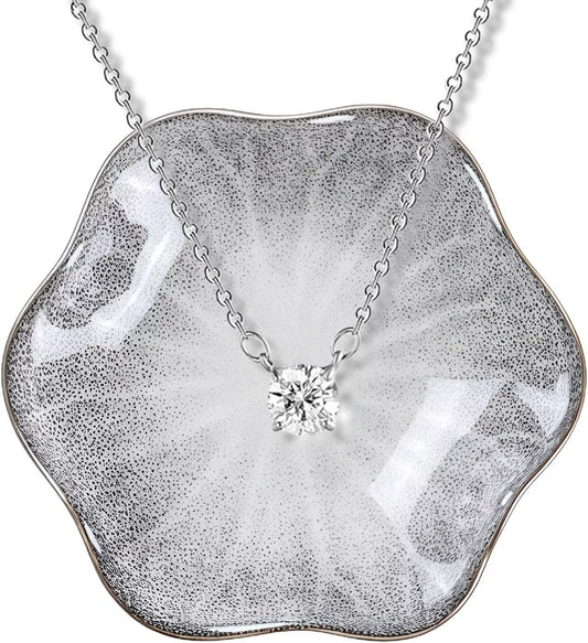 2Pcs Ceramic Jewelry Dish - Lotus Leaf Shape, for Ring Holder Necklace Small Key, Suitable for Mother Friend Sister, Gifts for Women, Cute Plate Trinket Tray, Home Decor (Grey - 2Pcs)