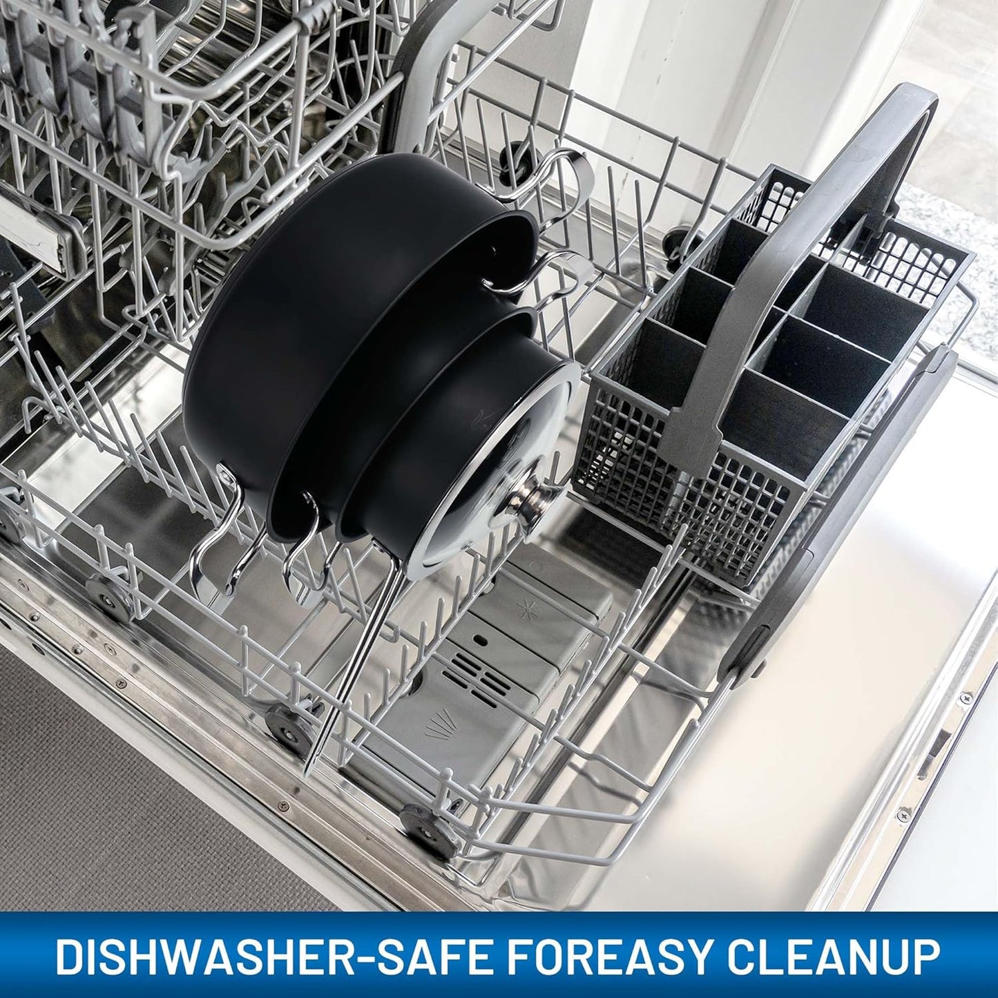 Aufranc Induction Pots and Pans, Stainless Steel cookeware set 6pcs With Lid, Induction Cookware For Oven & Dishwasher Safe