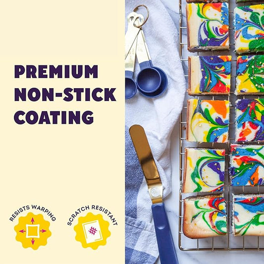 Wilton Gold Non-Stick 13 x 9 Inch Oblong Baking or Roasting Pan, Stainless Steel Bakeware, Made without PFAS, Packaging May Vary