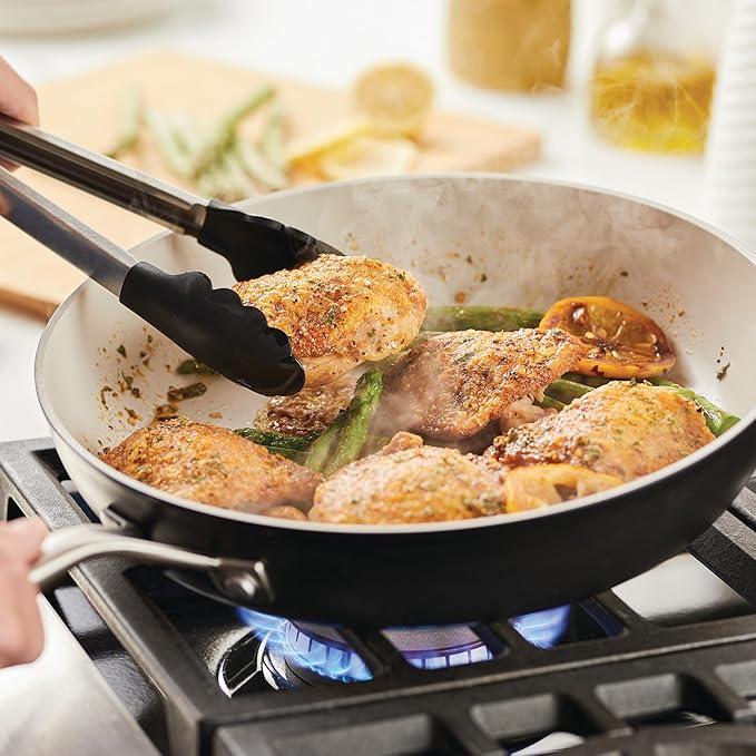 KitchenAid Hard Anodized Ceramic Nonstick Frying Pan/Skillet, 12.25 Inch - Matte Black