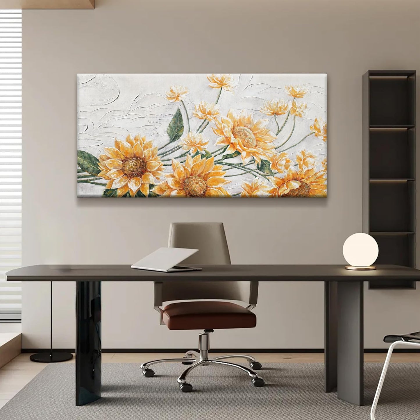 Wall Art Living Room Sunflower Wall Art Modern Canvas Art Wall Decor Home Wall Decor Suitable Pictures For Bedroom Apartment Office Can Be Hung 24" X 48"