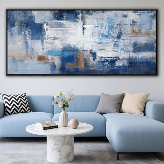 KLAKLA Extra Large Wall Art 86x29 Inches - Abstract Huge Canvas Picture Wall Decor Living Room Oversized Artwork for Walls Bedroom Office Decoration Modern Frame Wall Art