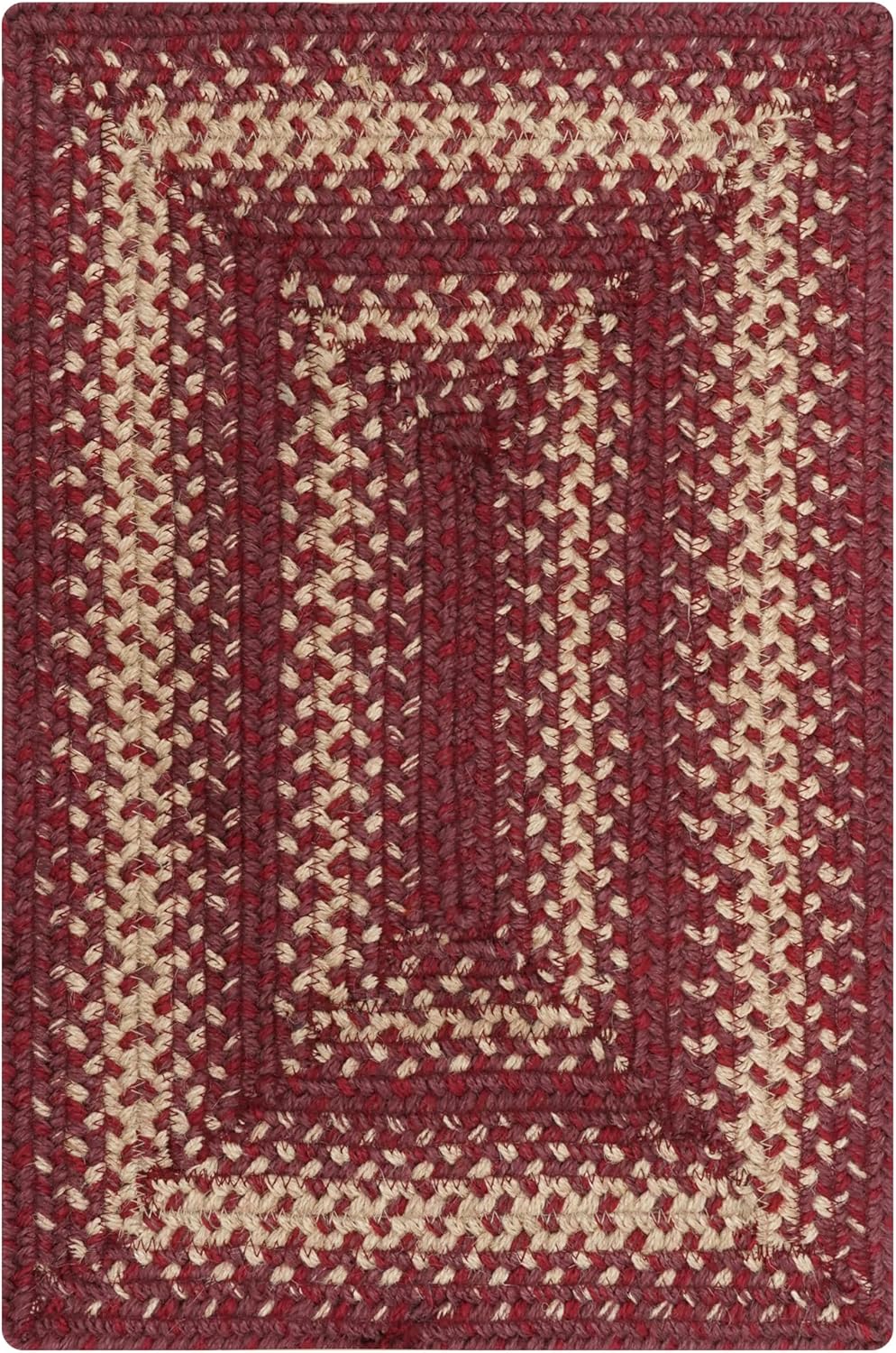 Autumn Maple Jute Dining Placemats Set of 6-13x19, Rectangle, Burgundy & Tan - Vibrant Colors, Durable, Easy to Clean and Protects Furniture