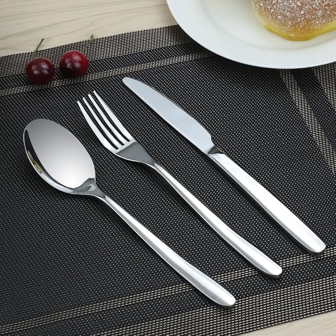 Kekow 60-Piece Stainless Steel Flatware, Cutlery Set, Service for 12
