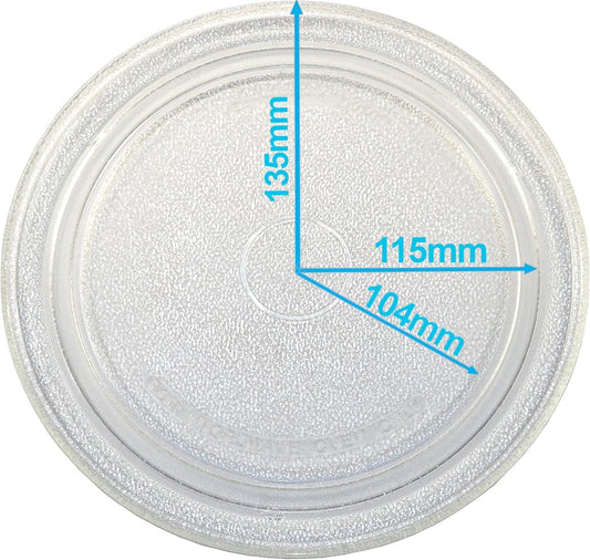 HQRP 10-3/4" Glass Turntable Tray for Microwave Oven Cooking Plate, 10-3/4 inch