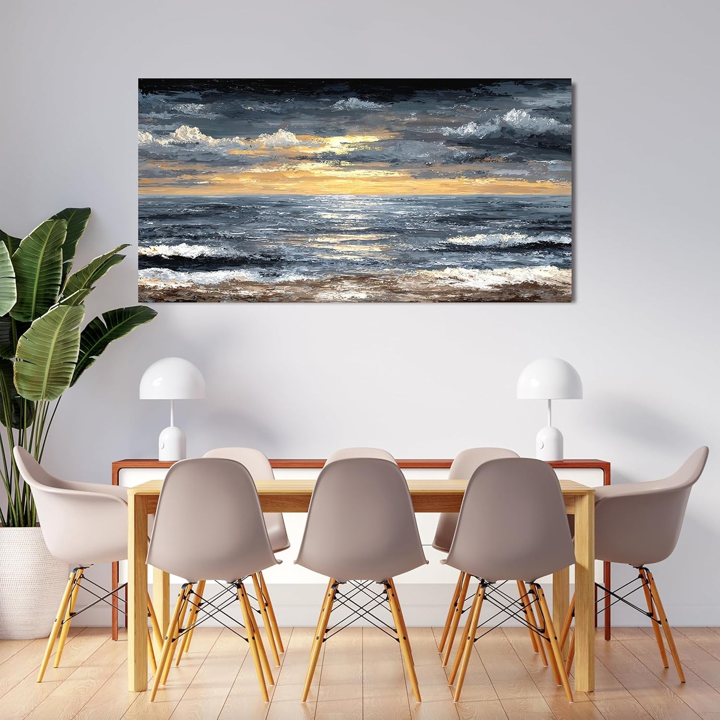 Canvas Wall Art Decor Wall Art Pictures for Living Room Abstract Coastal Wall Art Prints Modern Landscape Wall Art Decorations Abstract Canvas Art Wall Decor Bedroom Office Decor 20" X 40"