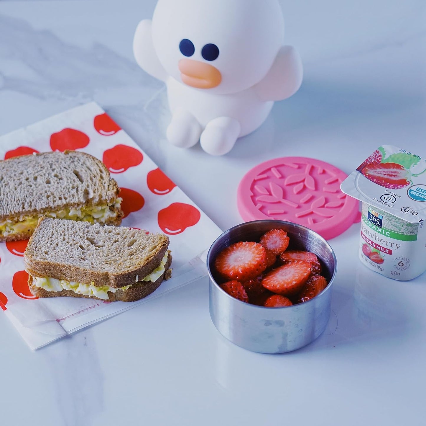 TAVVA 4 X 7 oz Stainless Steel Containers with Lids - Leakproof w/Silicone Lids - BPA Free - Dishwasher & Freezer Safe - Portable & Reusable - Stainless Steel Storage Food Snack Containers