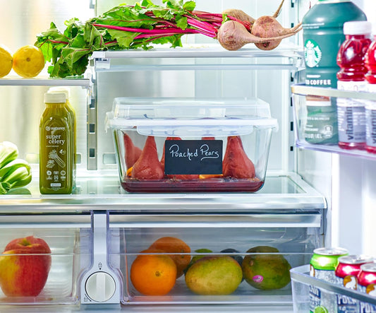 Extra Large Oven Safe Glass Food Storage Container with Airtight Locking Lid & Handle. 6500ml / 220oz / 28 Cup - Storing Lunch Food, Vegetables, Fruits, Baking Casserole, Roasting Turkey, BPA Free.