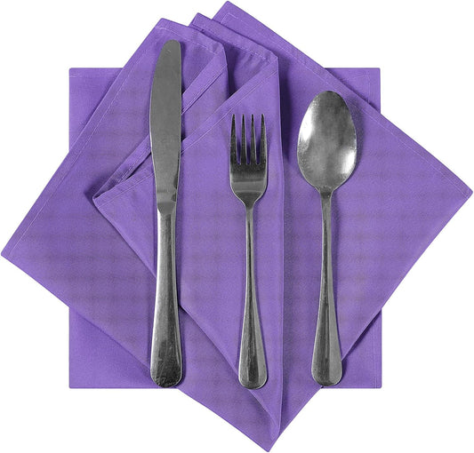 Bailarina Cloth Napkins Set of 80,17x17 inches Dinner Napkins Cloth Washable,Polyester Square Table Cloth Napkin Bulk with Hemmed Edges Ideal for Banquets, Parties and Weddings-Purple