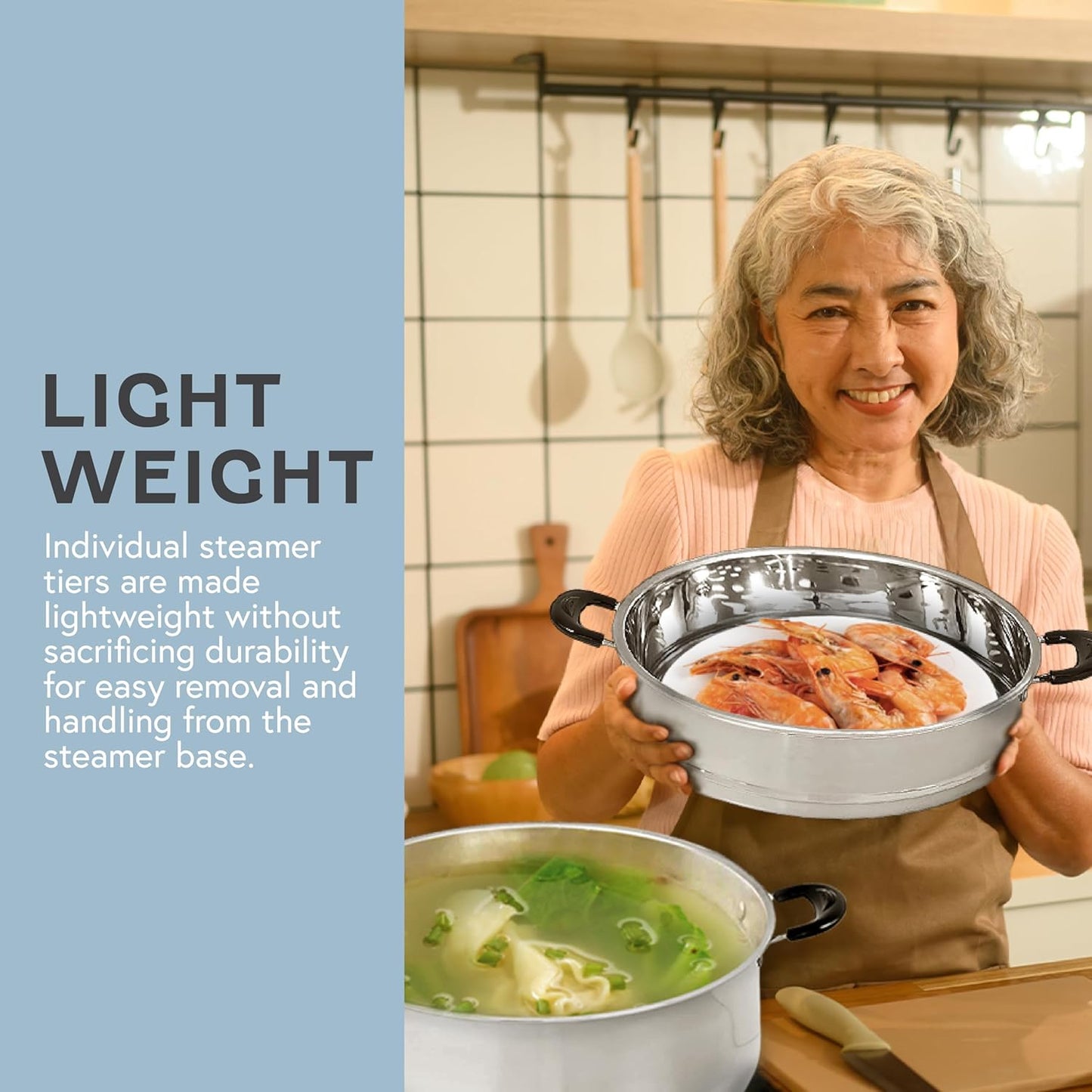 Concord 30 CM Stainless Steel 3 Tier Steamer Pot Steaming Cookware - Triply Bottom