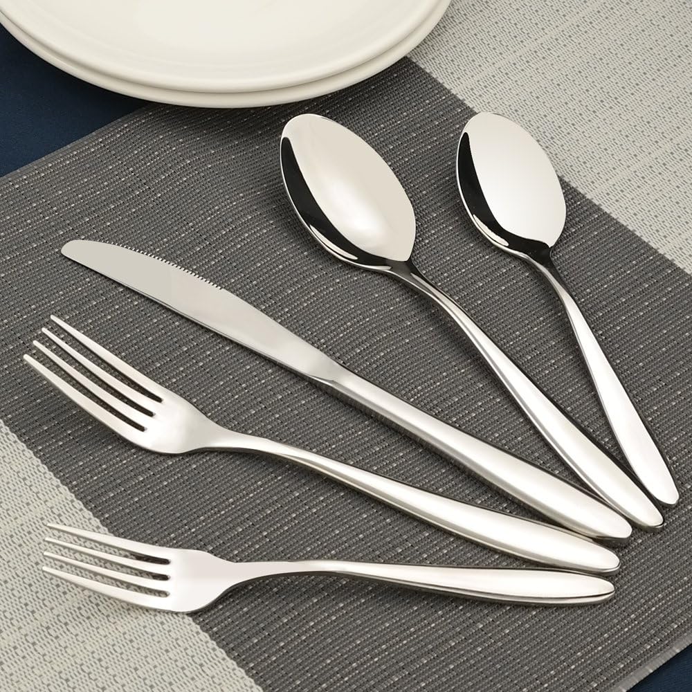 Ramddy 18/10 Stainless Steel Flatware Set for 12, Silverware Set