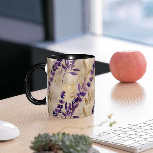 FyLybois Floral Coffee Mug Ceramic Coffee Cup with Handle Microwave Safe for Home or Office Gifts for Women and Men