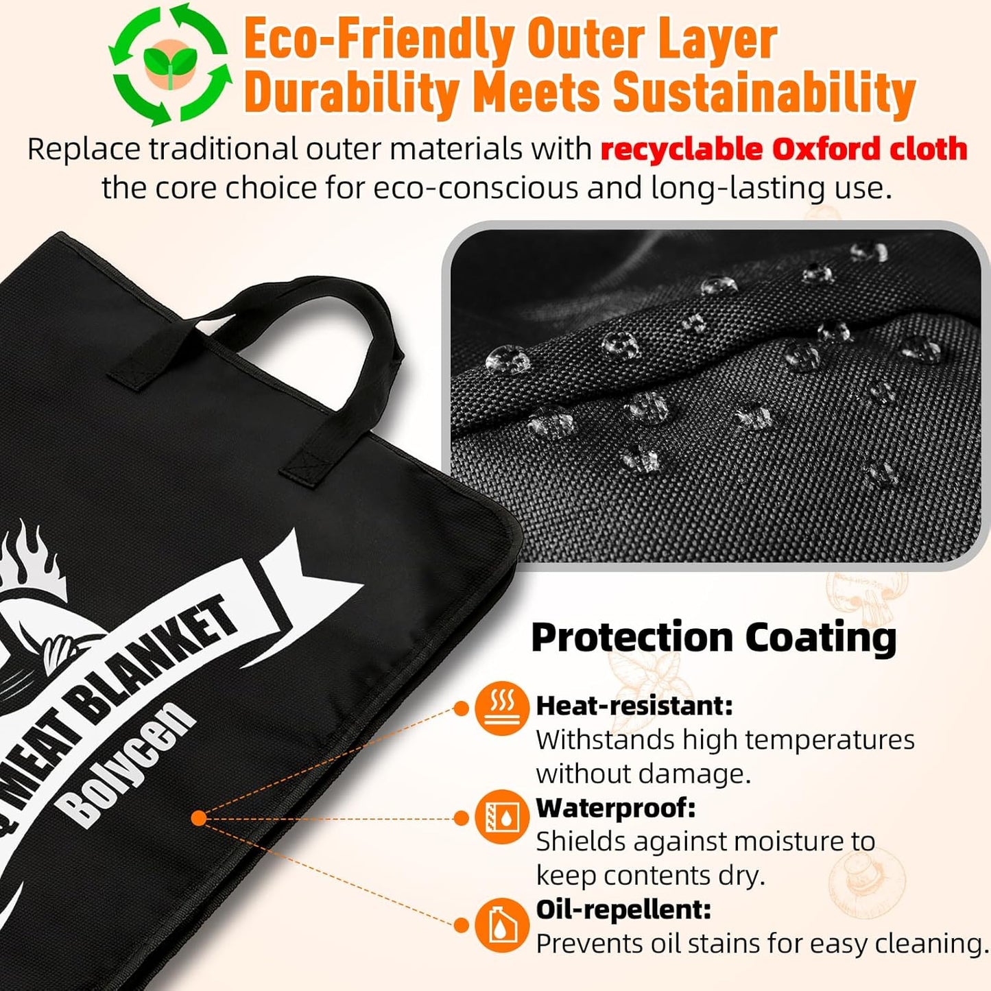 Upgraded BBQ Blanket for Resting Meat,Smoker Accessories Brisket Blanket, Insulated Meat Resting Bag with Wide Mouth for Steaks/Pork Shoulders/Turkeys, BBQ Accessories Grilling Gifts for Men (23inch)