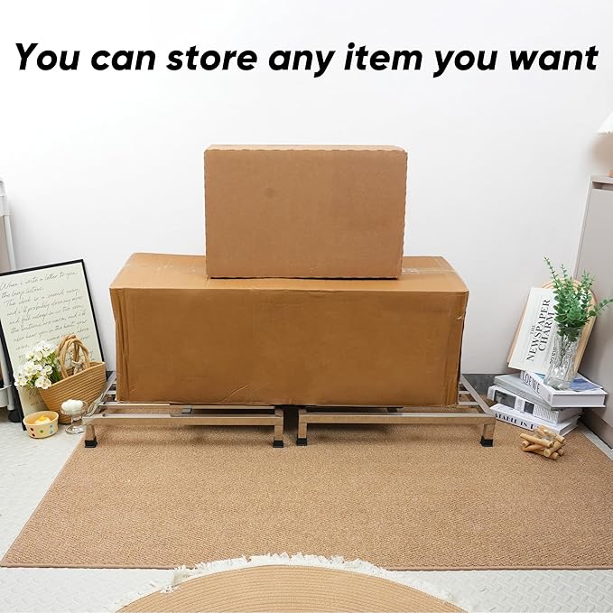 2 Packs Dunnage Rack 23.6x15.8x4inch Stainless Steel Dunnage Racks Commercial Food Service Storage Rack for Restaurants Kitchen Warehouse Supermarket