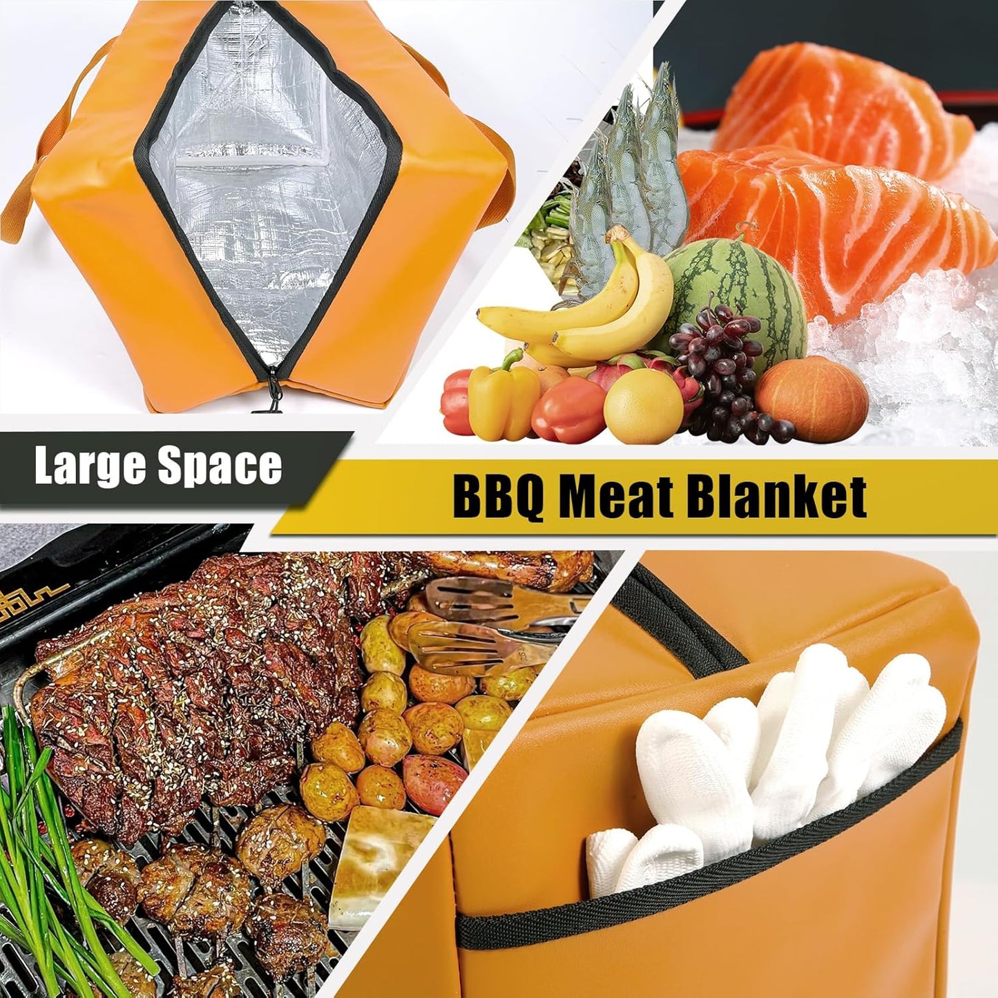 BBQ Blanket for Resting Meat,Insulated Meat Resting Bag,Meat Resting Bag,Rest BBQ Blanket,Insulated Meat Resting Bag