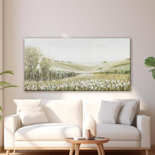 QSQ Canvas Wall Art Decor - Natural Paintings Modern Landscape Wall Decorations - Living Room, Bedroom, Kitchen, Office - 24"48"